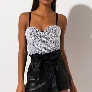 Pearl corset top